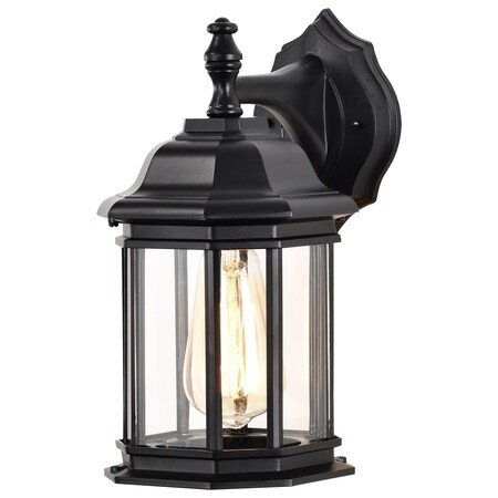 Nuvo Hopkins Outdoor Small Wall Lantern 1 Light Matte Black Finish 60/6119